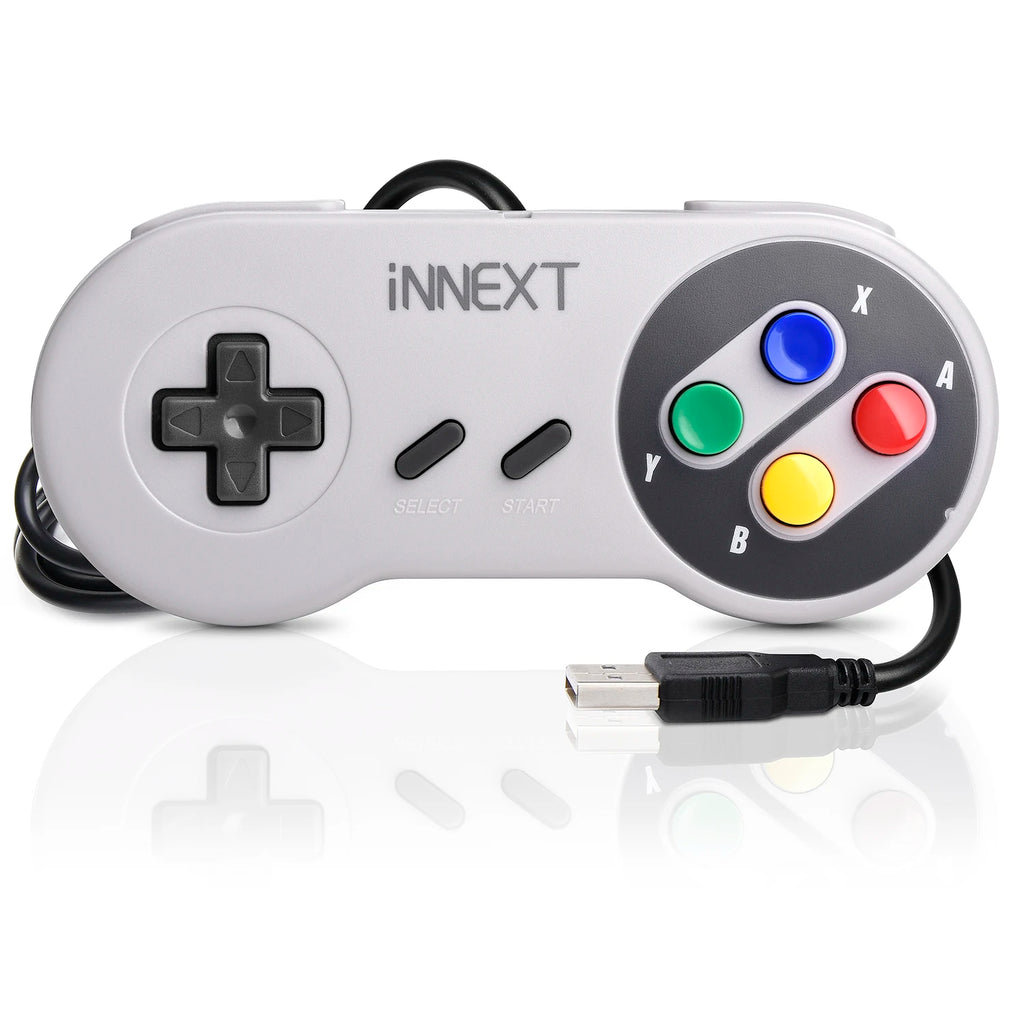 USB Classic Game Controller Joypad Wired Joystick Gamepad for SNES Retro Gaming for Windows 7/8/10 PC MAC Linux Raspberry Pi 3