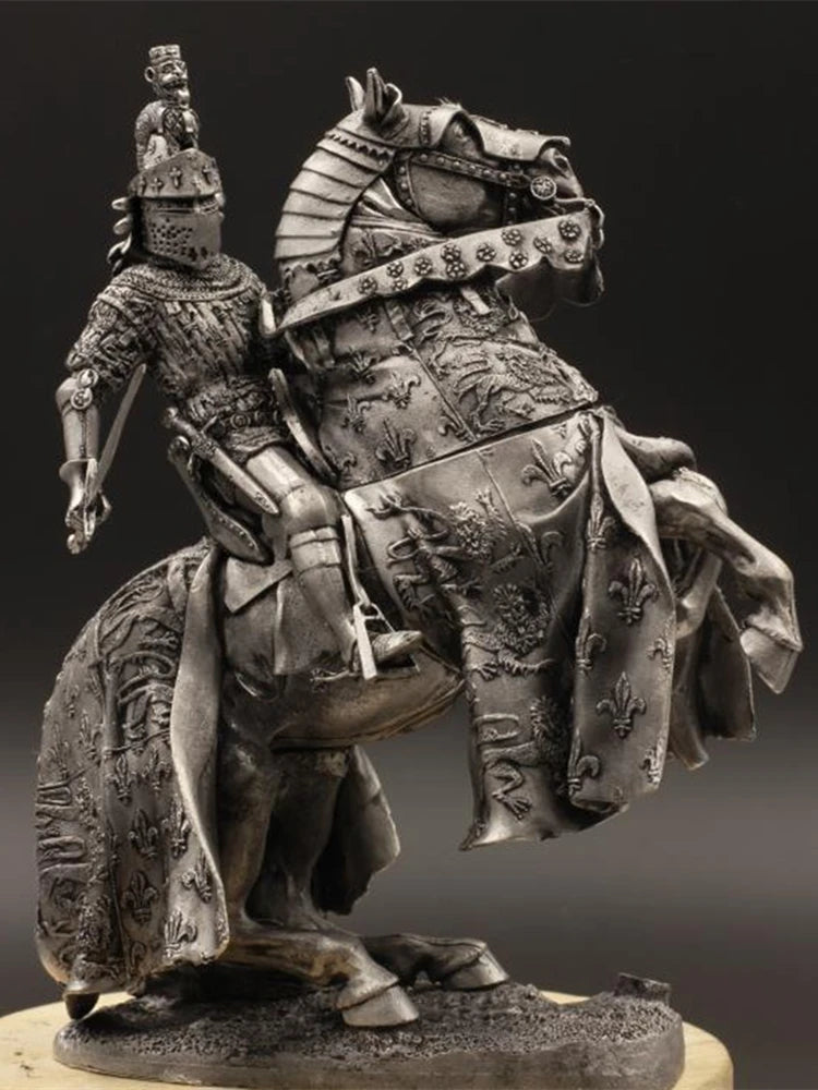 Black Prince Edward 1/24 Scale Ancient Soldier Figurine Tin Metal Home Desktop Decoration England Theme Customized Gift