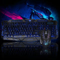 Tricolor Backlight Wired Game Keyboard Set Colorful Light-emitting Game Keyboard Russian Keyboard