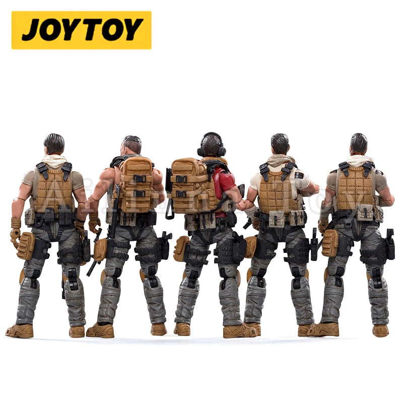 JOYTOY 1/18 3.75inches Action Figure (5PCS/SET) PLA Field Force Anime Collection Model Toy For Gift