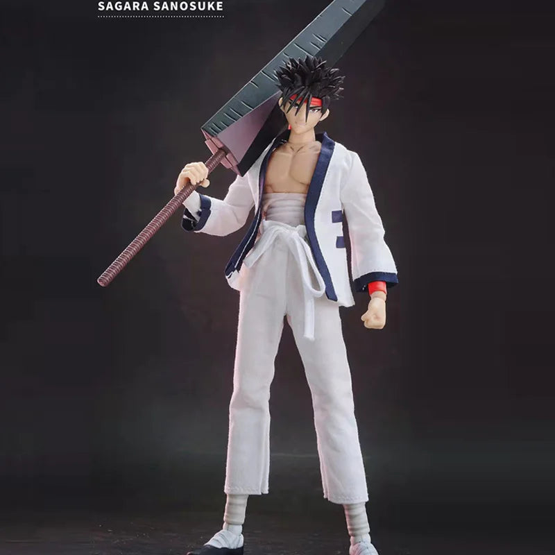 Dasin/Great Toys/GT Rurouni Kenshin Himura Sagara Sanosuke Shishio Makoto SHF 1/12 16cm/6 inch PVC Action Figure Model In Stock
