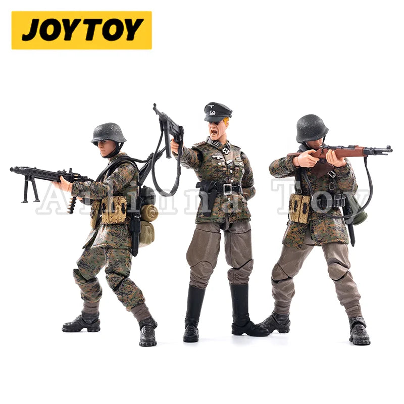JOYTOY 1/18 3.75 Action Figure (3PCS/SET) WWII Germany Wehrmacht Spring Camouflage Anime Collection Military Model