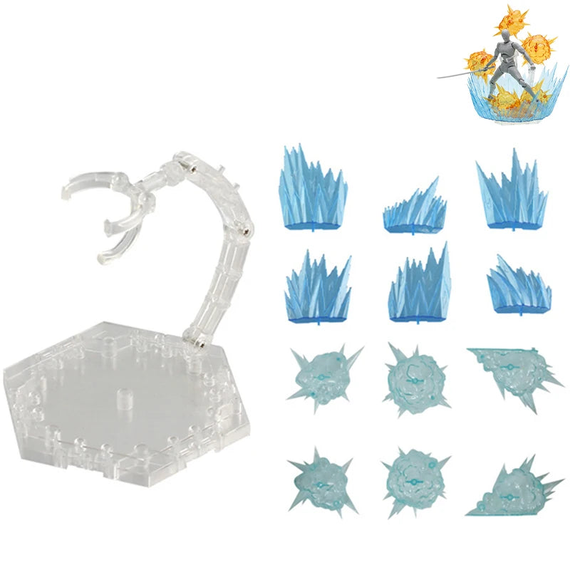 Ground Fissure Explosion Platform Impact Effect Model Action Figure One Piece Ace Fire Scenes Toys Special Effect Stand Base Toy