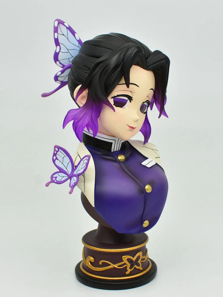 15cm Anime Figure  Demon Slayer GK Bust Kimetsu No Yaiba Kochou Shinobu Bust Figure Toys for Kids Collectible Model PVC Doll