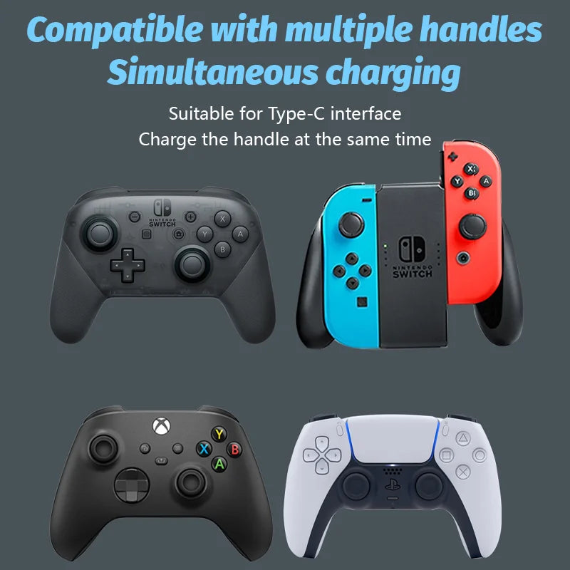 6-in-1-USB-Typ-C-Universal-Controller-Ladestation für PS5 Xbox Series X für Nintend Switch Game Controller-Zubehör