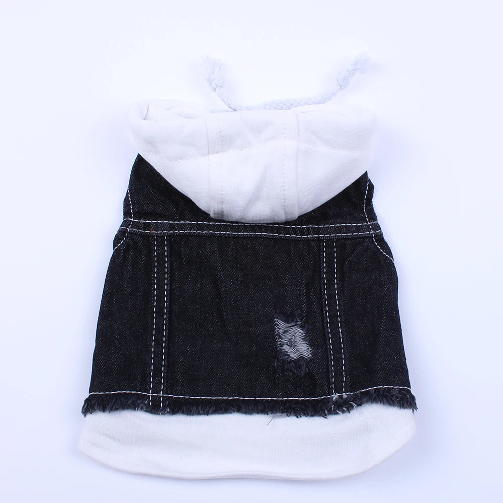 Hund Katze Jacke Weste Denim Haustier Welpen Mantel Hoodie Frühling/Herbst Kleidung Bekleidung
