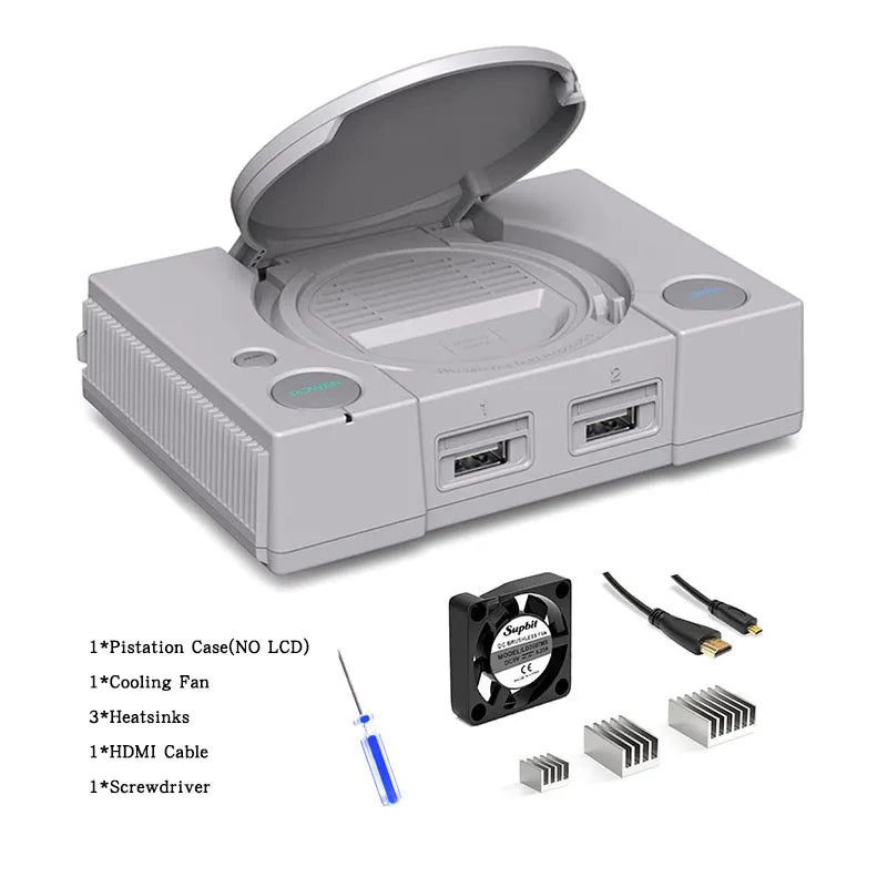 RETROFLAG PiStation Case Raspberry Pi 4 Case with Cooling Fan and 3pcs Heatsinks Pistation LCD Case for Raspberry Pi 4 /Pi 4B