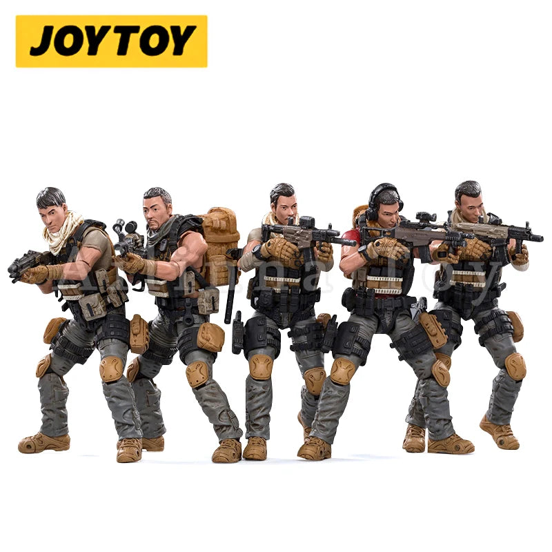 JOYTOY 1/18 3.75inches Action Figure (5PCS/SET) PLA Field Force Anime Collection Model Toy For Gift