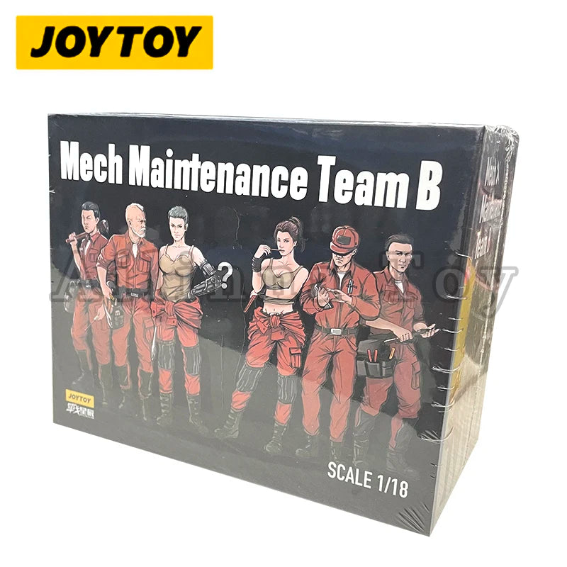 JOYTOY 1/18 3.75inch Action Figure Mech Maintenance Team B Collection Model Toy For Gift