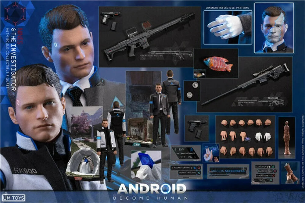 LIMTOYS 1/6 LIM009 Investigator Android Detroit Become Human Negotiating Expert 12'' Male Figure Body Toys