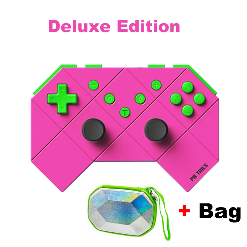 PB Tails Bluetooth wireless gamepad burst somatosensory switch computer PC double vibration can wake up oled