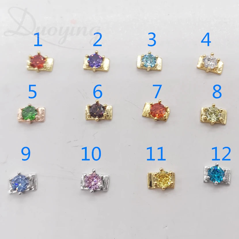 Duoying DIY Slider Charms Armreifen Benutzerdefinierte Namensarmbänder Armreif Zirkonia Buchstaben Geburt Sternzeichen Personalisierte Armreifen Namensarmreifen