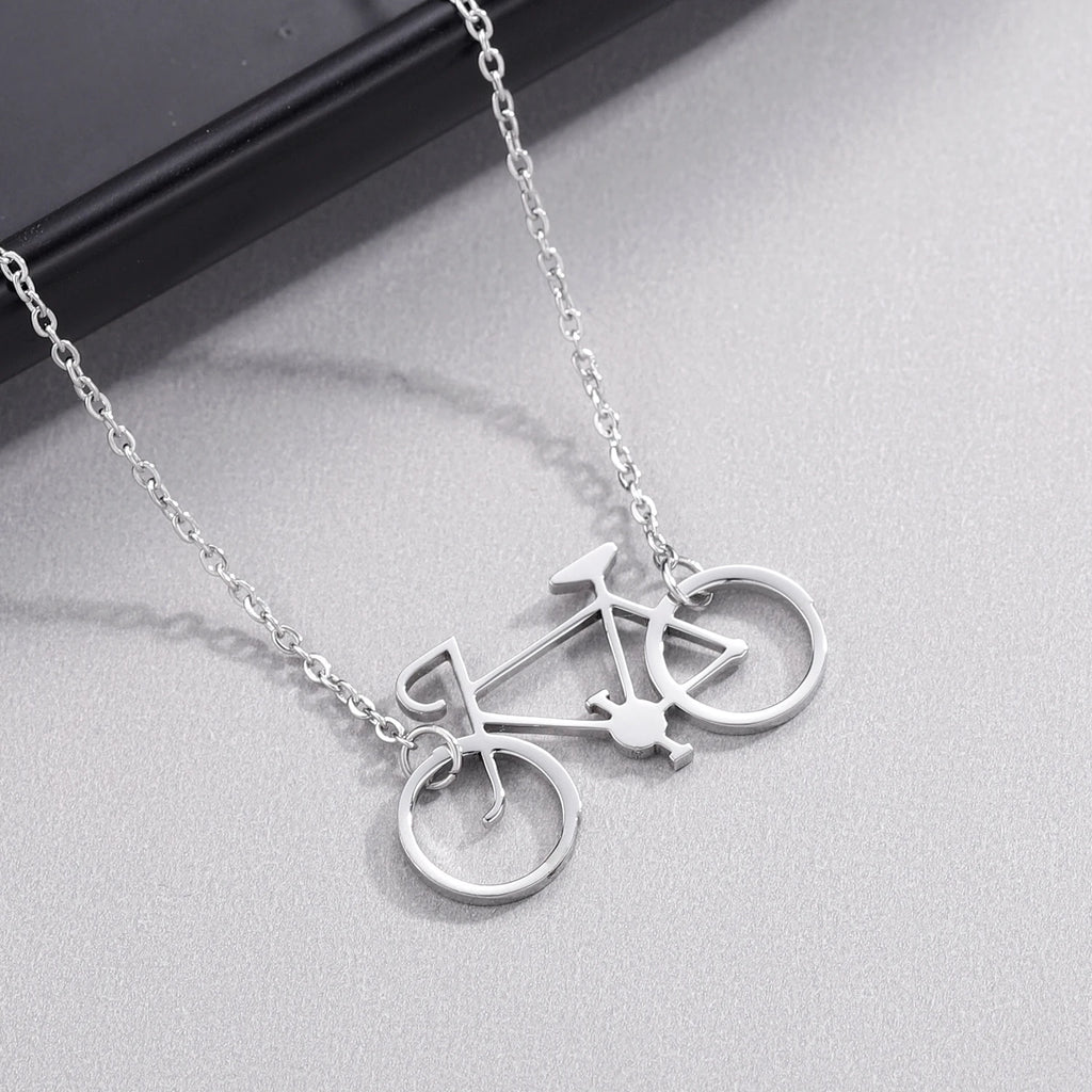 Bicycle 925 Sterling Silver Pendant Fashion Necklace Classic Womens Jewelry Girlfriend Birthday Romantic Gift For Men Souvenir
