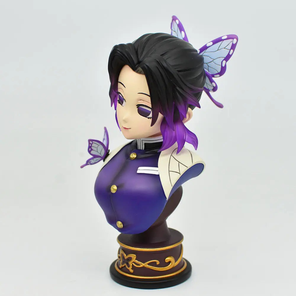 15cm Anime Figure  Demon Slayer GK Bust Kimetsu No Yaiba Kochou Shinobu Bust Figure Toys for Kids Collectible Model PVC Doll