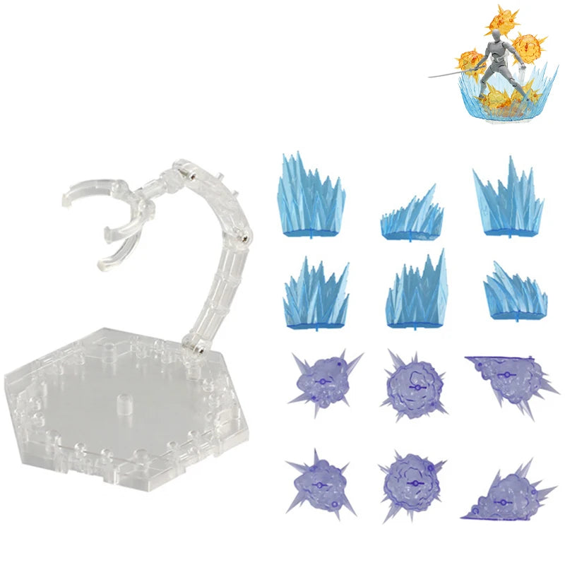 Ground Fissure Explosion Platform Impact Effect Model Action Figure One Piece Ace Fire Scenes Toys Special Effect Stand Base Toy