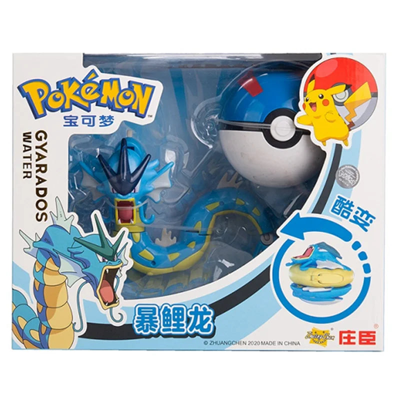 New Pokemon Figures Genuine Original Box Pikachu Charizard Greninja Pocket Monster Pokeball Action Deformation Model Toys Gift