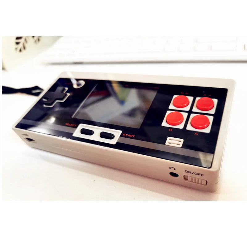 Newest HAMY Portable Pocket NES Retro Classic Shape Handheld Game Player Cartridge Slot for Original 72Pin Card 2.8inch Grey