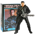The Terminator T-800 Arnold Schwarzenegger Figure Judgment Day Action Figure NECA War Damage Collectible Model Toys Gifts 18CM