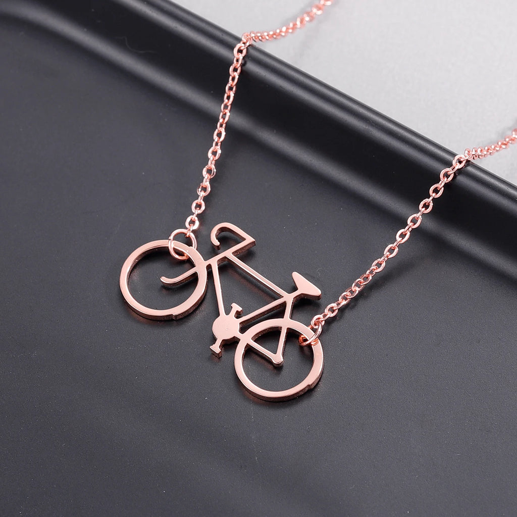 Bicycle 925 Sterling Silver Pendant Fashion Necklace Classic Womens Jewelry Girlfriend Birthday Romantic Gift For Men Souvenir