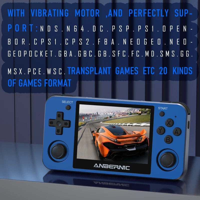 ANBERNIC RG351MP Portable Game Player Pocket Game Machine 3.5 Inch IPS Screen Support  Games External Wifi 64G 2400 Games