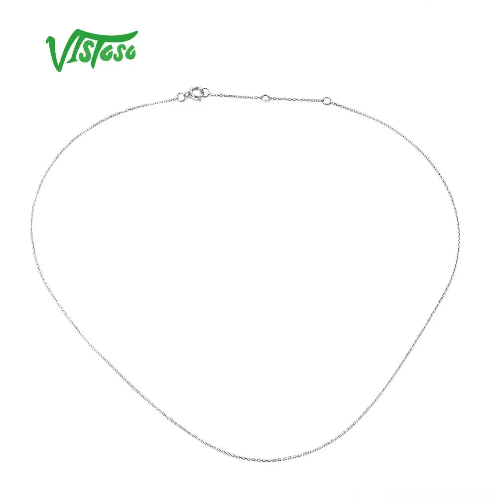 VISTOSO Goldkette für Damen, echtes 14 Karat 585 Rosé-/Gelb-/Weißgold, Kette 42 cm, edler Schmuck