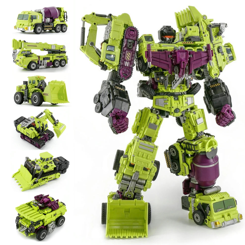 Jinbao GT Devastator Transformation G1 Oversize 6 in 1 Bonecrusher Scrapper Haul Mixmaster Hook KO Action Figure Robot Toys Gift