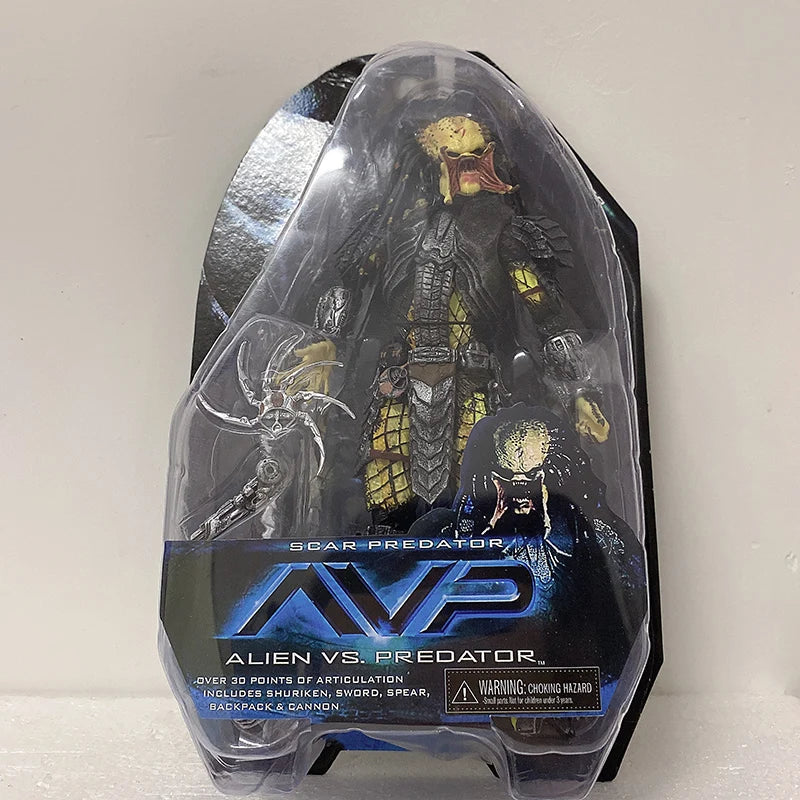 Celtic Predator Masked Scar Predator Figure Alien Action Figure Toys Collection Model Toys Joint Movable Children's Gifts