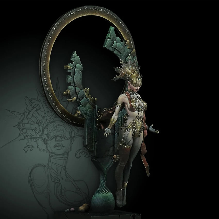 1/18  ANCIENT FANTASY WARRIOR STAND  Resin figure Model kits Miniature gk Unassembly Unpainted