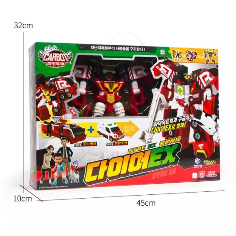 헬로카봇 Korea Anime Hello Carbot Penta Storm Model Transformation Action Figures 5-Cars Sets Combination Robot Boy Kids Toy Gift