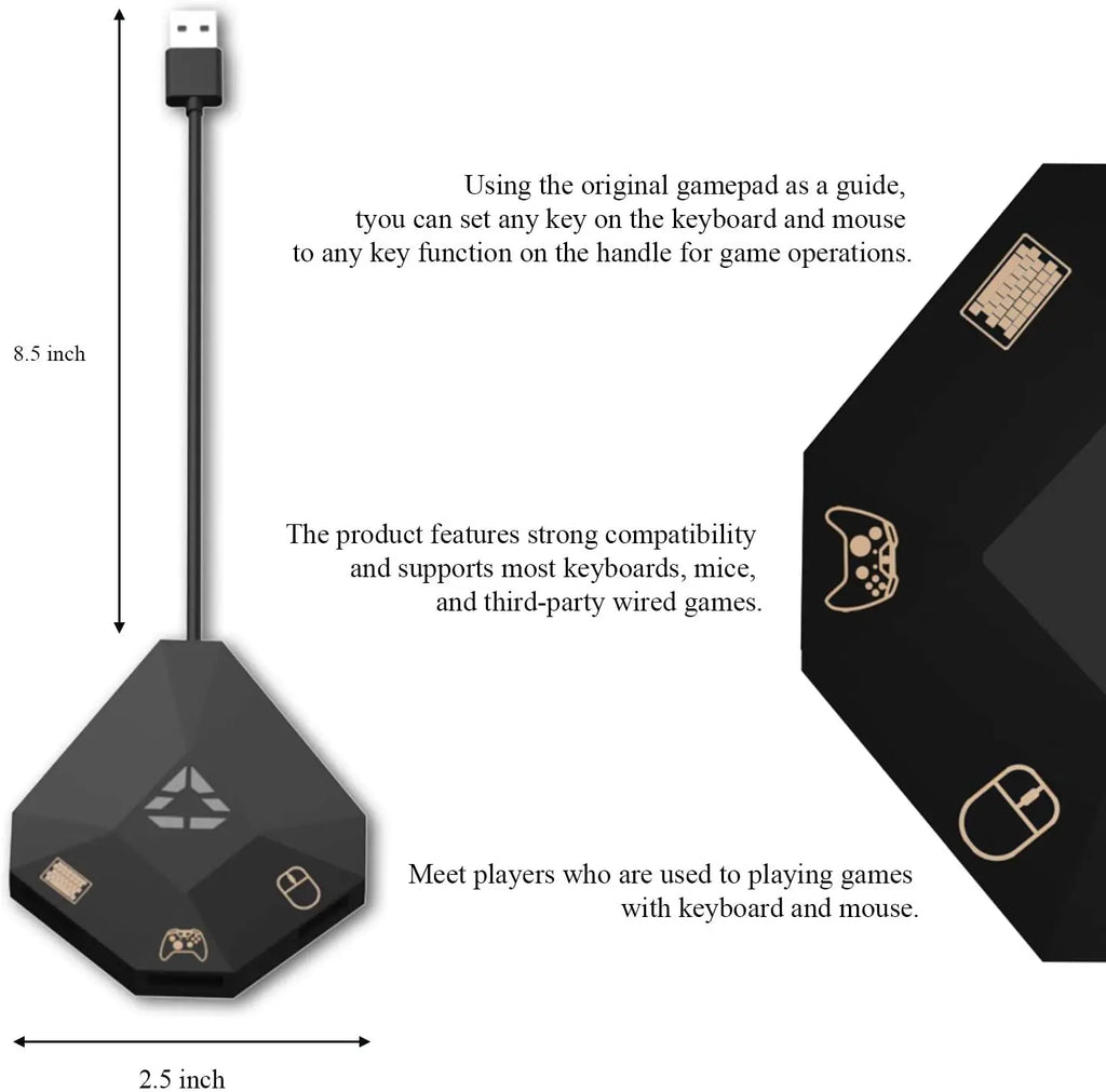 Keyboard and Mouse Adapter for Nintendo Switch, Keyboard and Mouse Adapter for PS4, XOne, PS3, X360