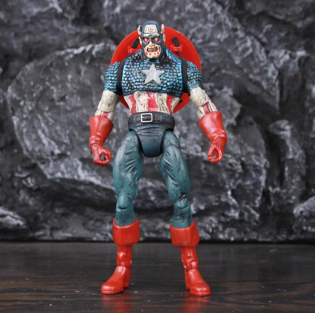Zombie Hulk Captain America Spider Man 7" Action Figure KO's Toybiz DST Toys Doll What If Zombies Super Hero Model