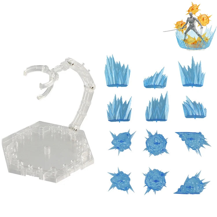 Ground Fissure Explosion Platform Impact Effect Model Action Figure One Piece Ace Fire Scenes Toys Special Effect Stand Base Toy