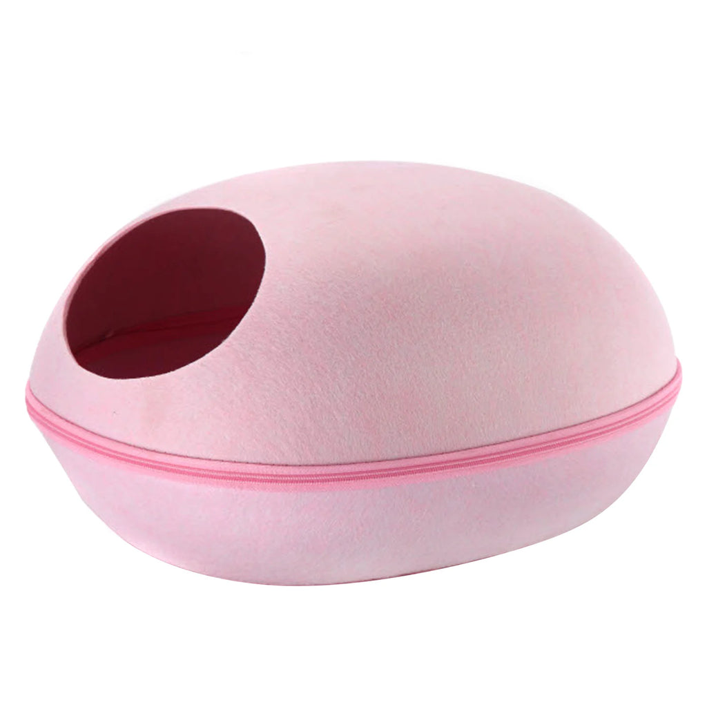 Hunde- und Katzenbett, Höhle, Schlafsack, Reißverschluss, Eierform, Filztuch, Haustierhaus, Katzenkorb, Produkte für Katzen, Tierbedarf auf Lager