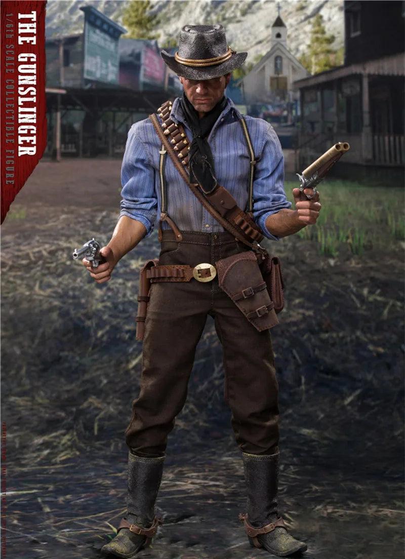 LIMTOYS LIM008 1/6 Western Cowboy Arthur Action Figure with 2 Head Sculpt  12'' Male Soldier Figurine Full Set Collectible Model