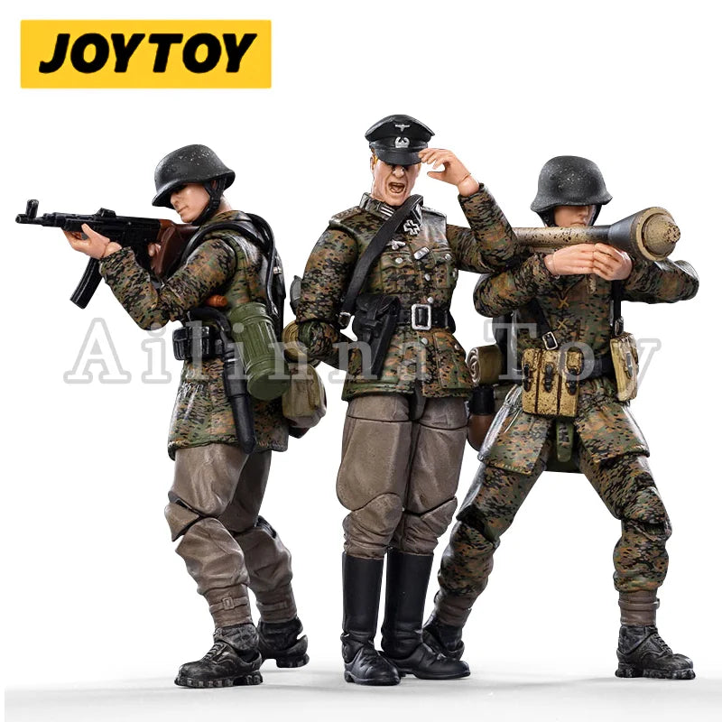 JOYTOY 1/18 3.75 Action Figure (3PCS/SET) WWII Germany Wehrmacht Spring Camouflage Anime Collection Military Model