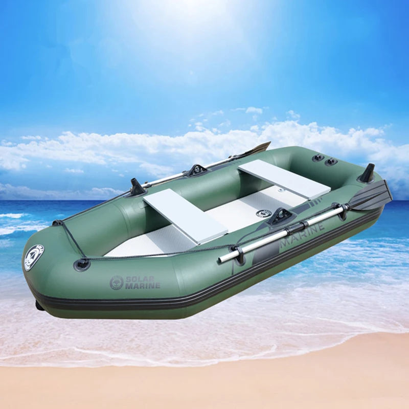 Надуваема риболовна лодка Solarmarine B230-3 от PVC, състезателен каяк, кану с безплатни аксесоари за водни спортове на открито, 3-местна