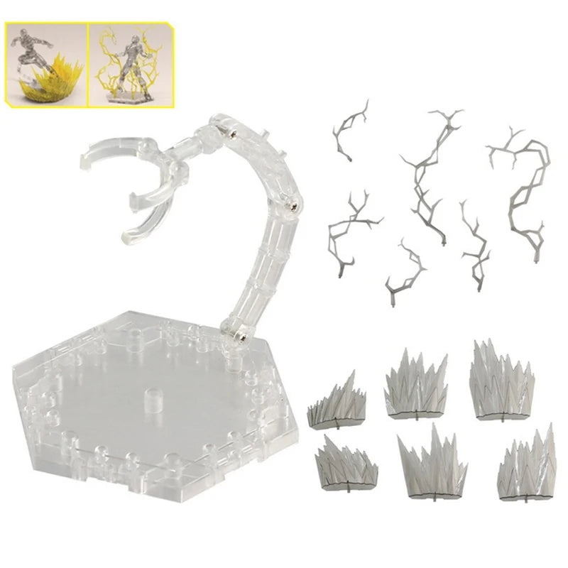 Ground Fissure Explosion Platform Impact Effect Model Action Figure One Piece Ace Fire Scenes Toys Special Effect Stand Base Toy