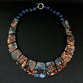 YYGEM 19''  Mixed Color Sea Sediment Imperial Jasper Graduated Necklace