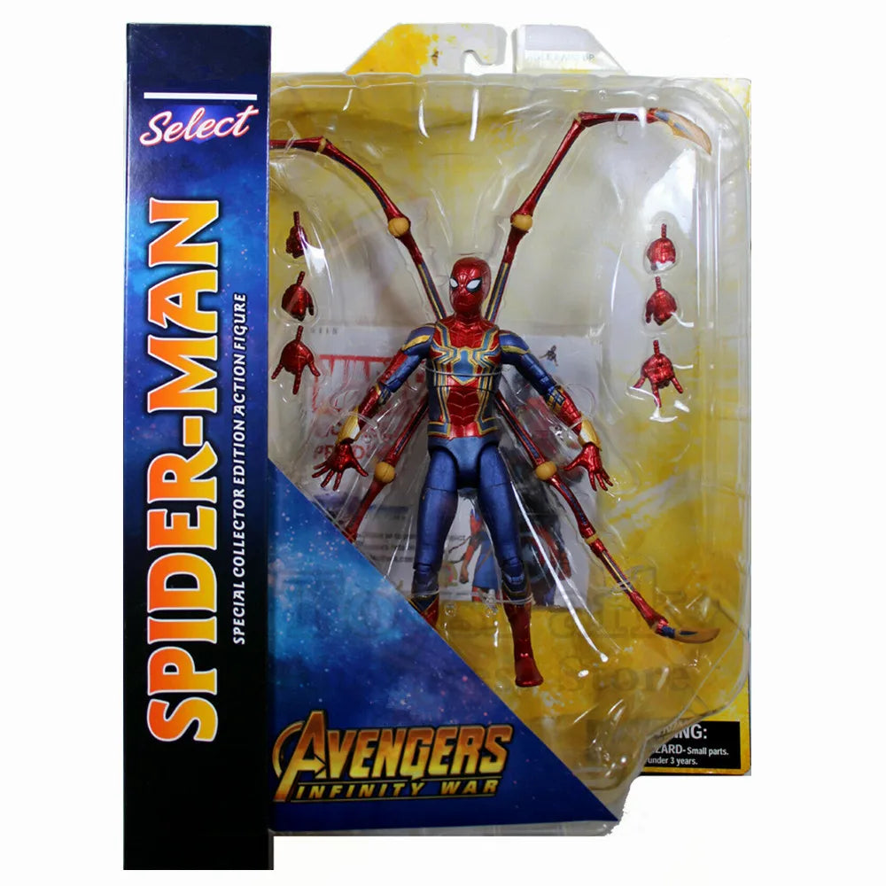 Original MS Select Marvel Avenger 3 Infinity War Iron Spider Man 7" Action Figure Diamond Select DST Doll Toys Collectible Model