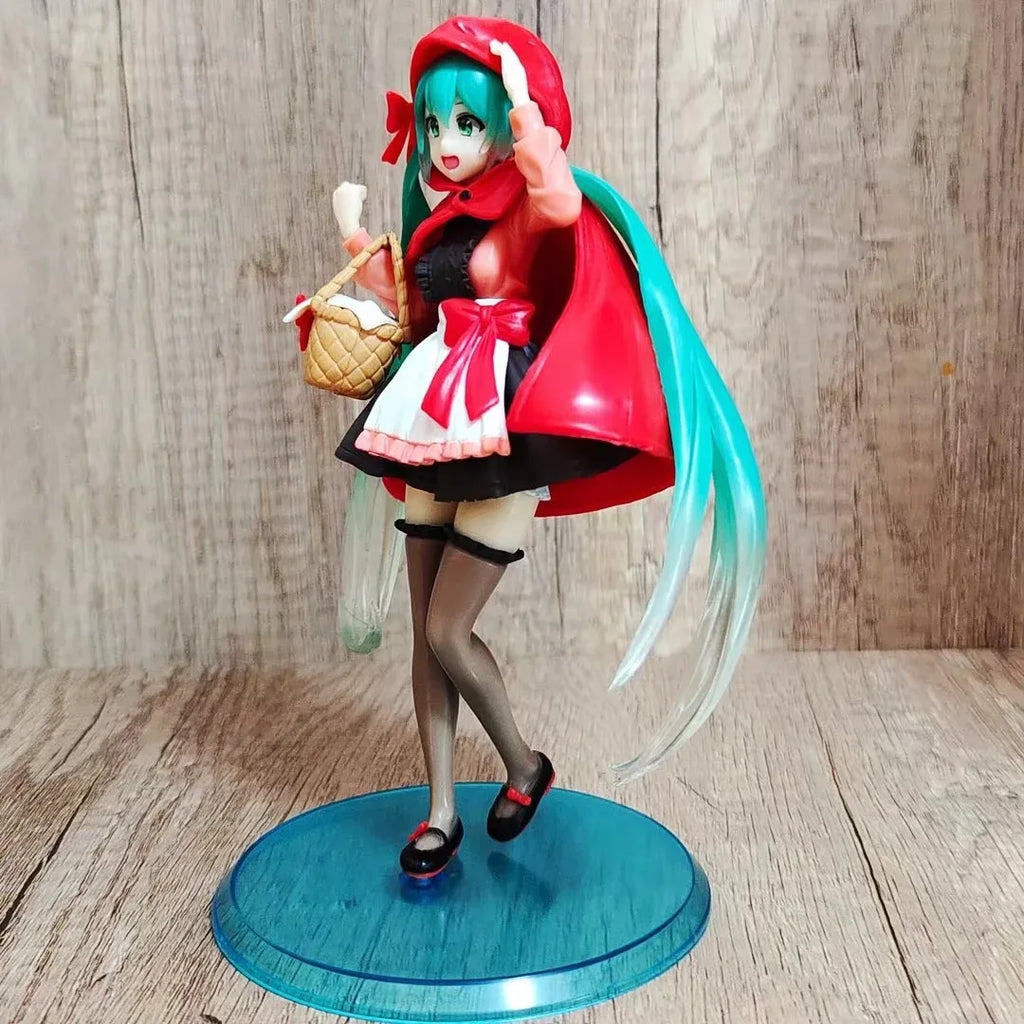 18 см аниме фигурка Хацуне Мику Кайто Червената шапчица екшън фигурка модел кукла декорация играчка детски подарък за рожден ден