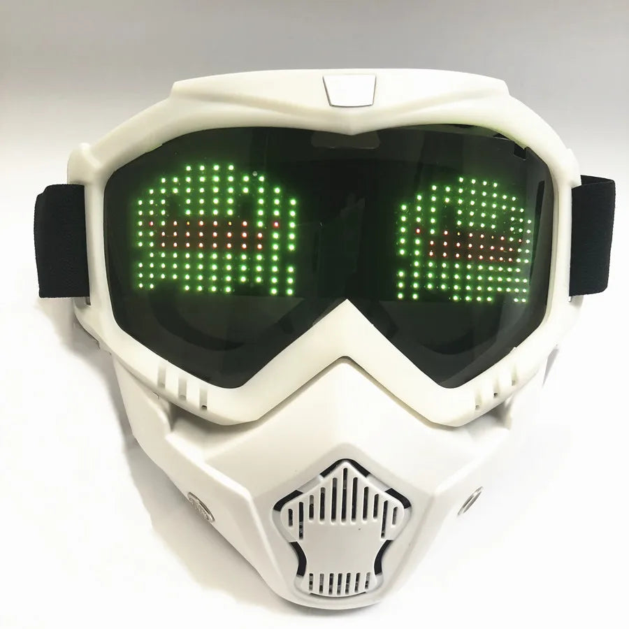 Halloween Bunny Girl Colplay Bluetooth APP Light Up Purge Mask Halloween Masquerade Party LED Face Masks for Kids Men Women