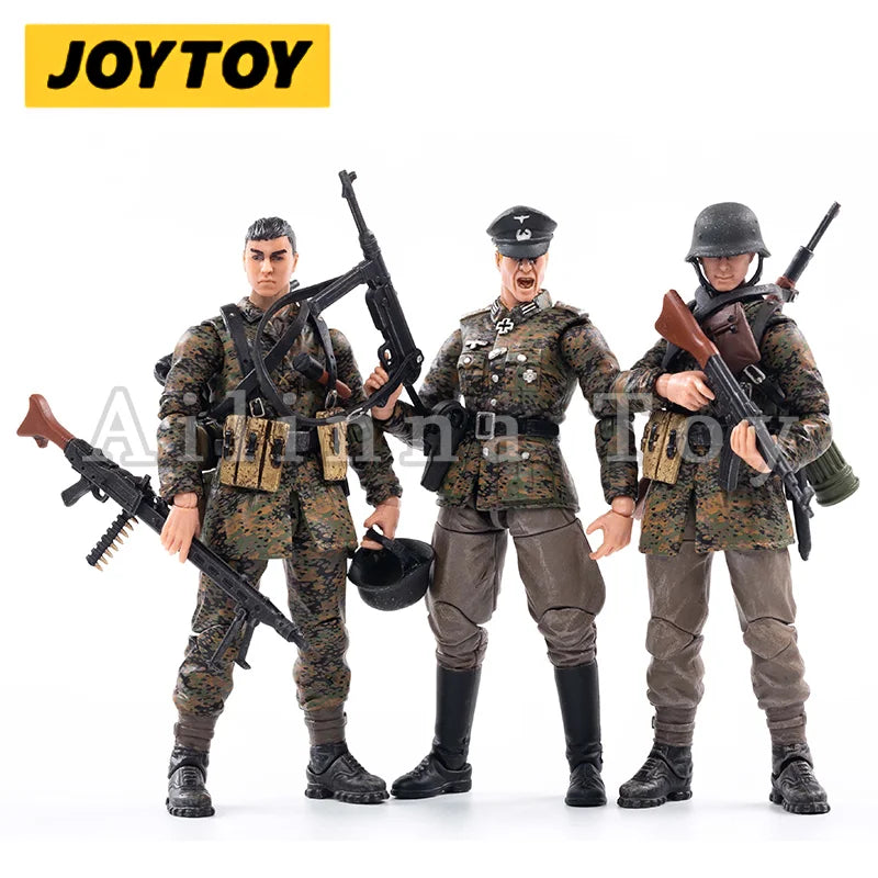 JOYTOY 1/18 3.75 Action Figure (3PCS/SET) WWII Germany Wehrmacht Spring Camouflage Anime Collection Military Model