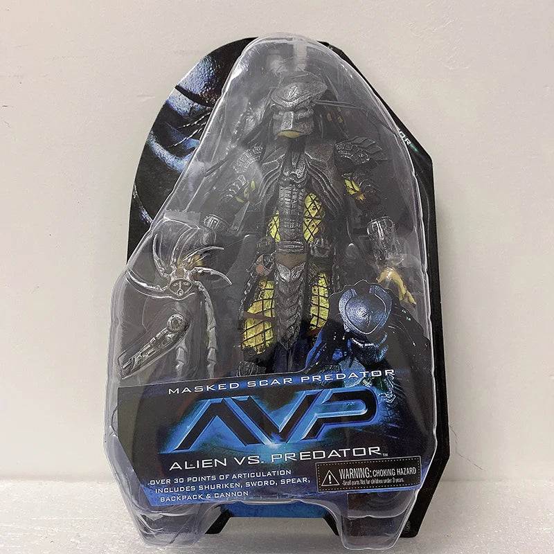Celtic Predator Masked Scar Predator Figure Alien Action Figure Toys Collection Model Toys Joint Movable Children's Gifts