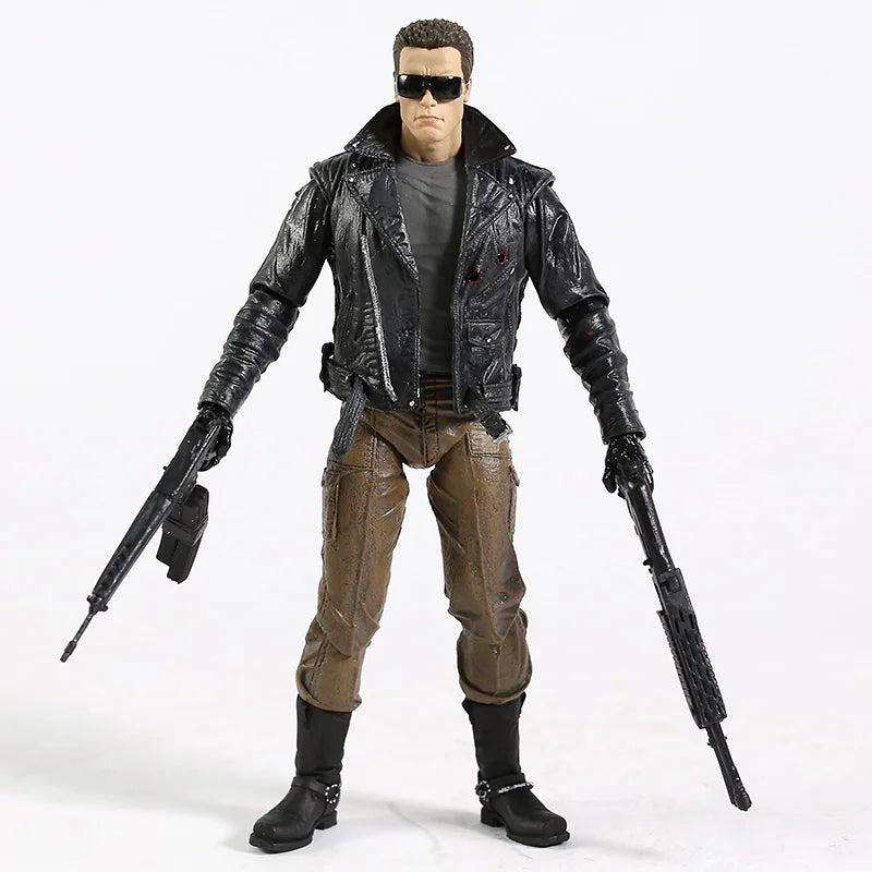 The Terminator T-800 Arnold Schwarzenegger Figure Judgment Day Action Figure NECA War Damage Collectible Model Toys Gifts 18CM