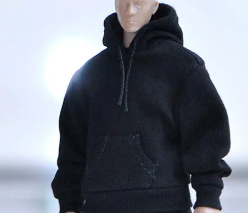 Herrenkleidung im Maßstab 1/12, lässige Sport-Kapuzenpullover-Hose, kurzärmliges T-Shirt, Zubehörmodell für 6-Zoll-Actionfigurenkörper