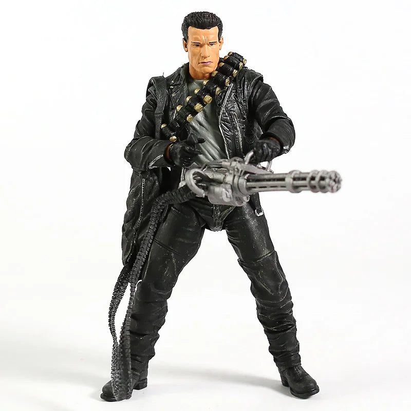 The Terminator T-800 Arnold Schwarzenegger Figure Judgment Day Action Figure NECA War Damage Collectible Model Toys Gifts 18CM
