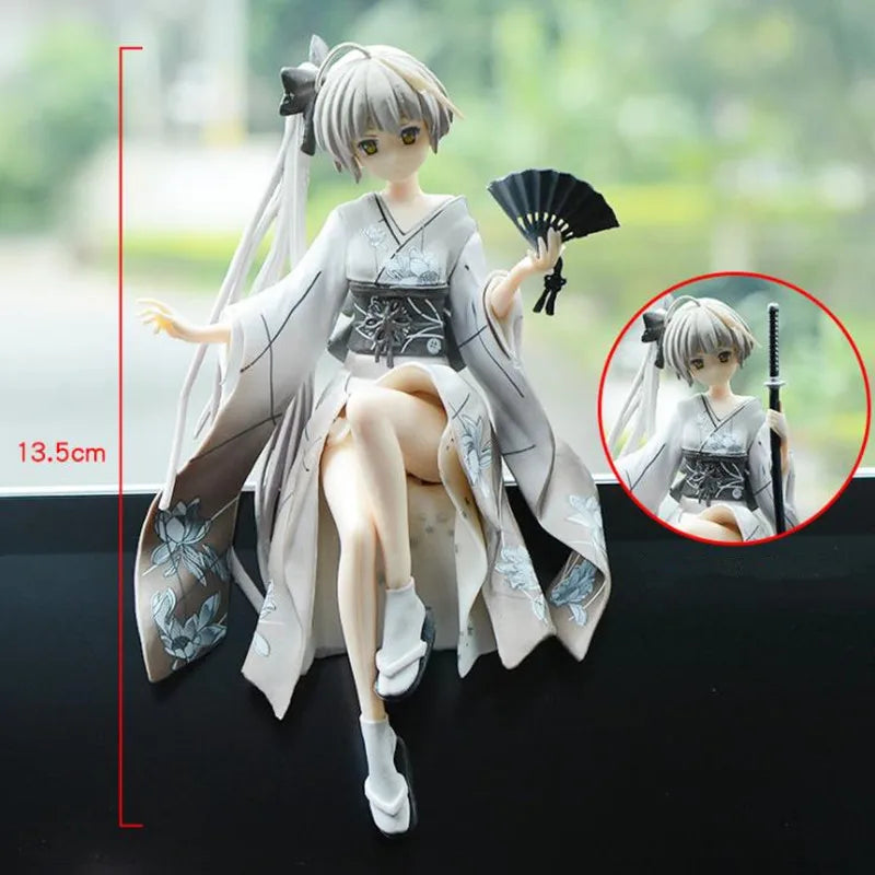 Japan Neue 24 cm Yosuga no Sora Figur PVC Action Anime Puppe Modell Spielzeug süße weiße Hosenträgerrock Figur für Mädchen Geschenk