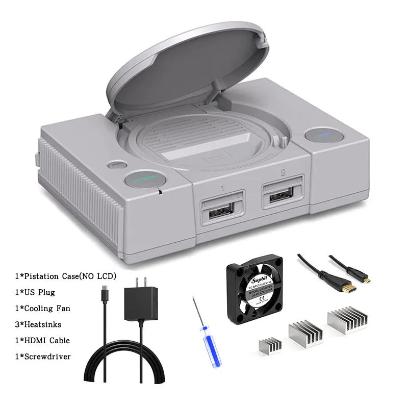 RETROFLAG PiStation Case Raspberry Pi 4 Case with Cooling Fan and 3pcs Heatsinks Pistation LCD Case for Raspberry Pi 4 /Pi 4B