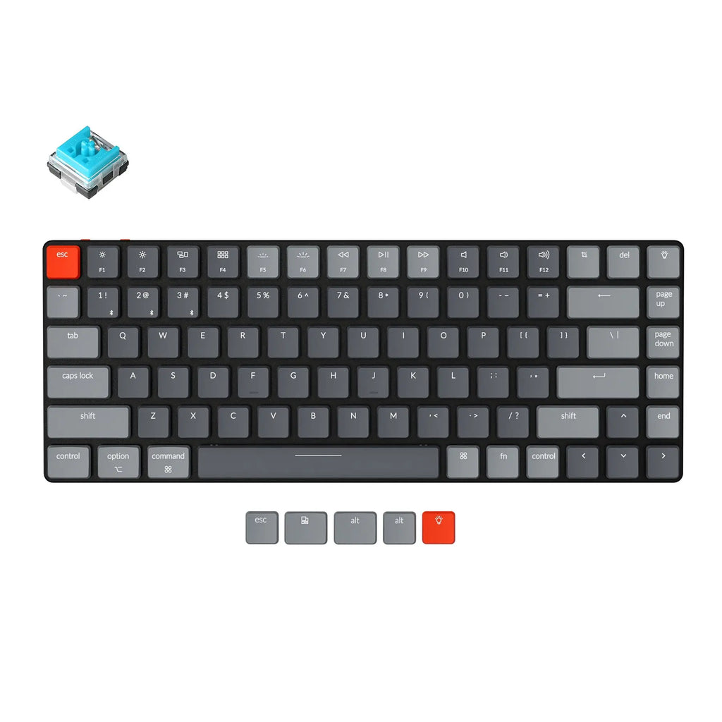 Keychron K3 E V2 Ultraflache kabellose mechanische Tastatur mit niedrigem Profil, optischer Hot-Swap-Schalter, RGB-Hintergrundbeleuchtung für Mac Windows
