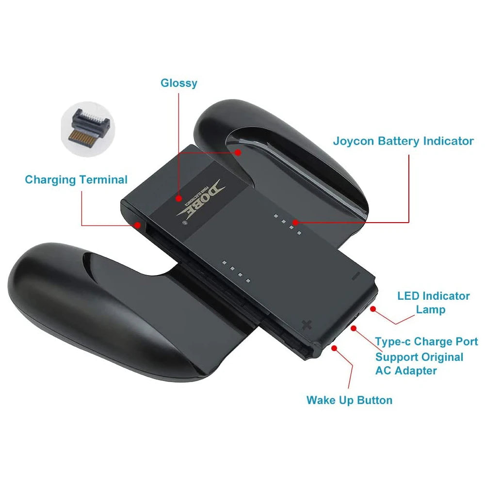 Grip Handle Charging Dock Station Charger Chargeable Stand for Nintendo Switch Joy-Con NS Handle controller Charger